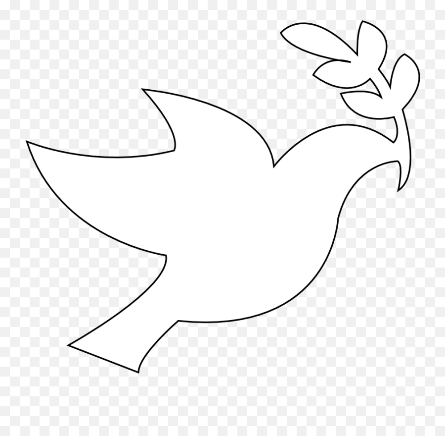 White Dove Peace Symbol - Logo Peace Dove Black And White Png,Peace Png
