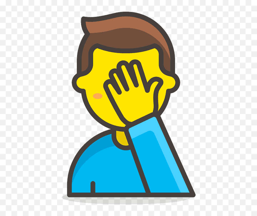 Man Facepalming Emoji Clipart - Male Office Worker Icon Singing Clipart Icon Png,Male Face Icon