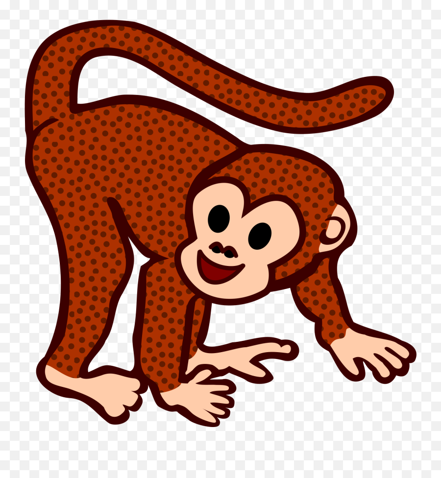 Monkeys Clipart Chimpanzee Transparent - Monkey Black And White Png,Monkey Png