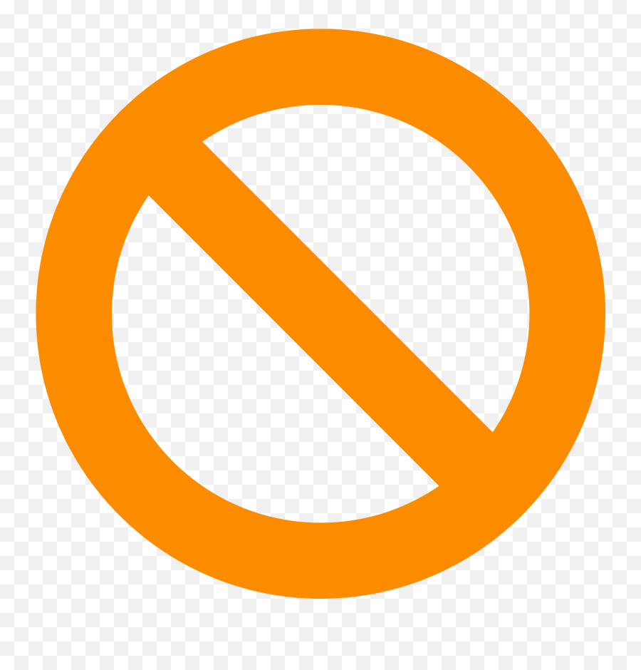 Fileeo Circle Orange Not - Allowedsvg Wikimedia Commons Png,Prohibition Icon