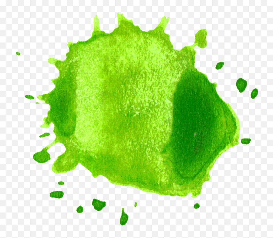12 Watercolor Circle Drop Splatter Png Green