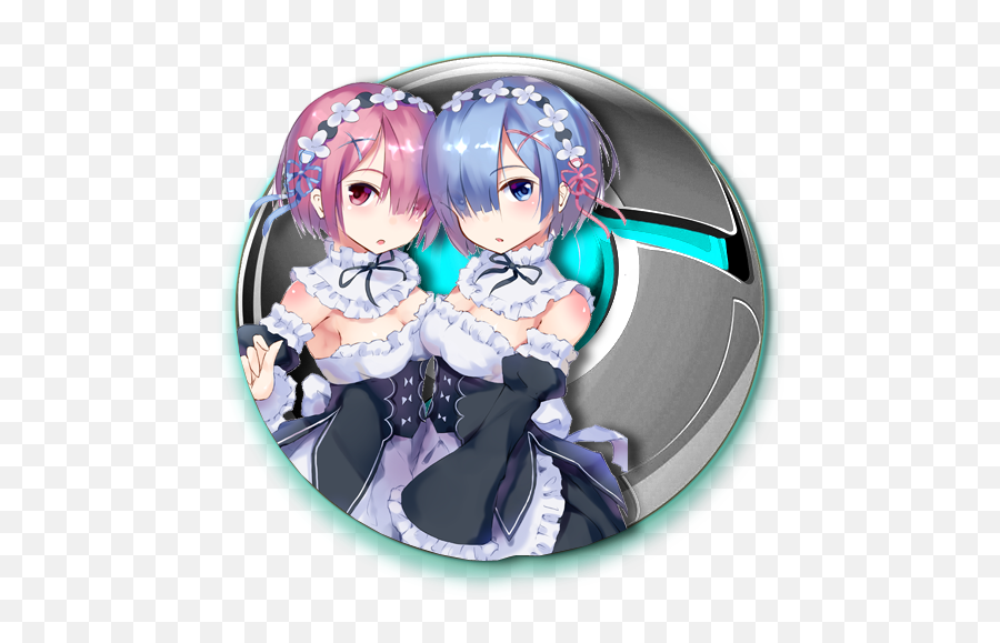 Re Zero Anime Chrome Icon By Suzuya113 - Ram Y Rem Png,Google Chrom Icon