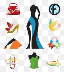 Logo Fashion Clothing - Vector ladies bag high heels png Design