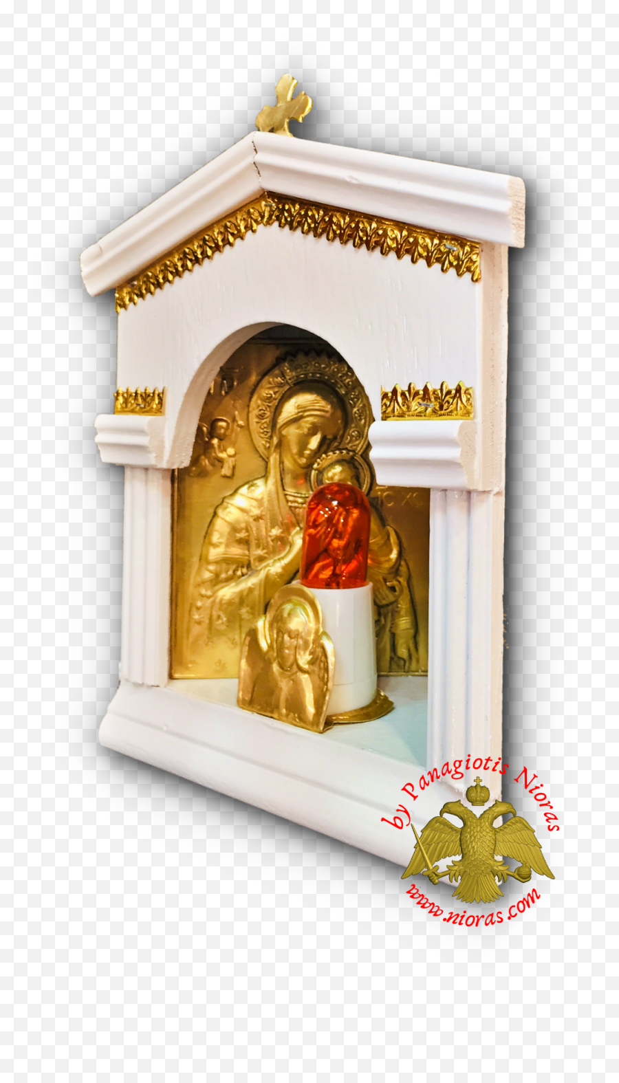 Traditional Orthodox Icon With Electric Lamp White Coloured - Religious Item Png,Tradition Icon