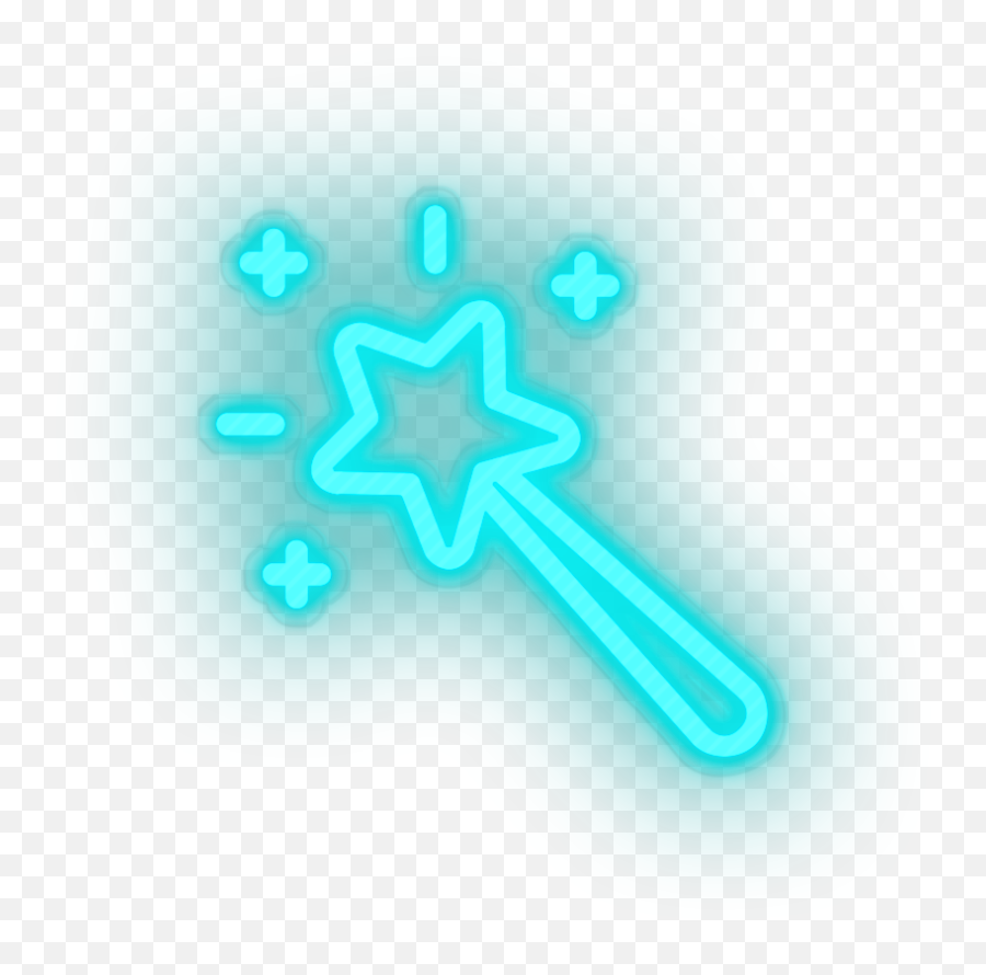 Magic Wand Neon Sign - Video Games Led Neon Decor Magic Png,Video Star Icon