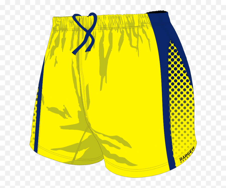 Menu0027s Custom Rugby Shorts - Badger Rugby Rugby Shorts Design Blue And Yellow Png,Icon Boxer Shorts