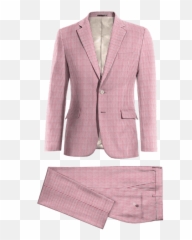 Pastel Red Striped Seersucker Suit - Pink And White Mens png