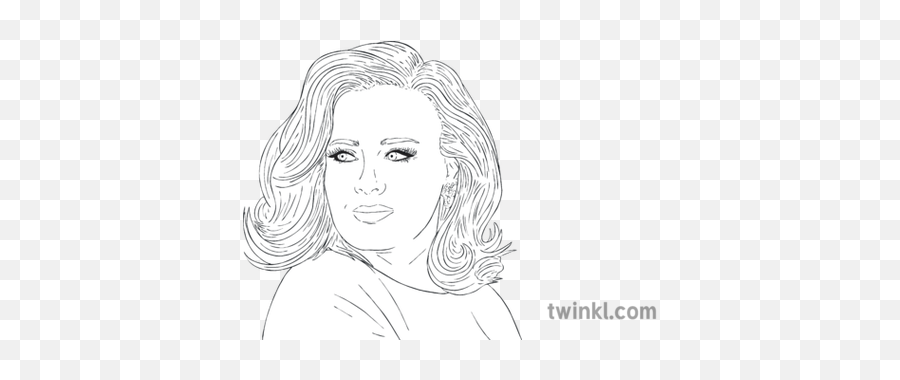 Adele Portrait Singer Celebrity Female Famous British Pshce - Sketch Png,Adele Png