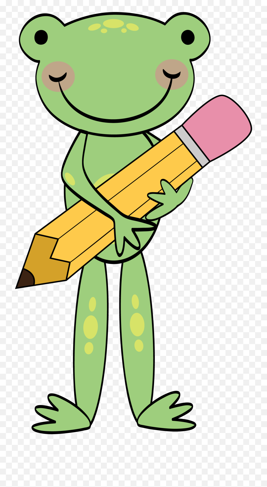 Teachers Clipart Frog Picture 258990 - School Frog Clip Art Png,Frog Clipart Png