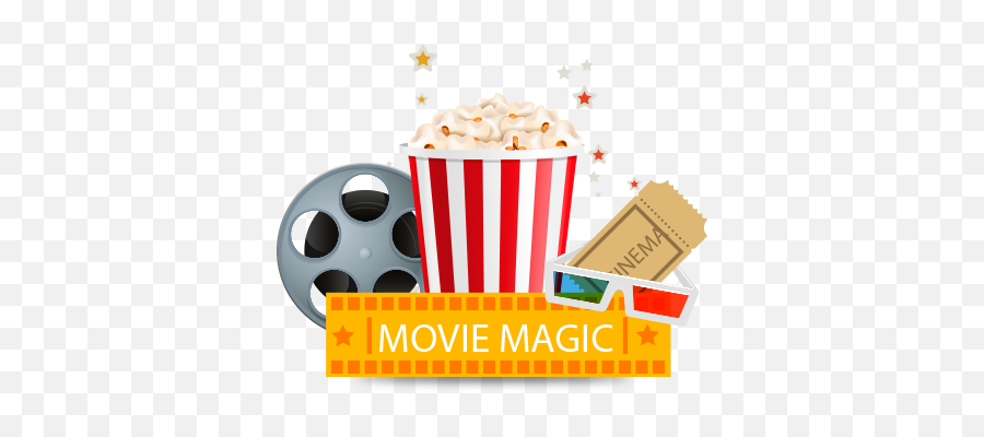 Movie Popcorn And Drink Png - Cinema Elements Transparent Movie Popcorn Logo Png,Popcorn Transparent