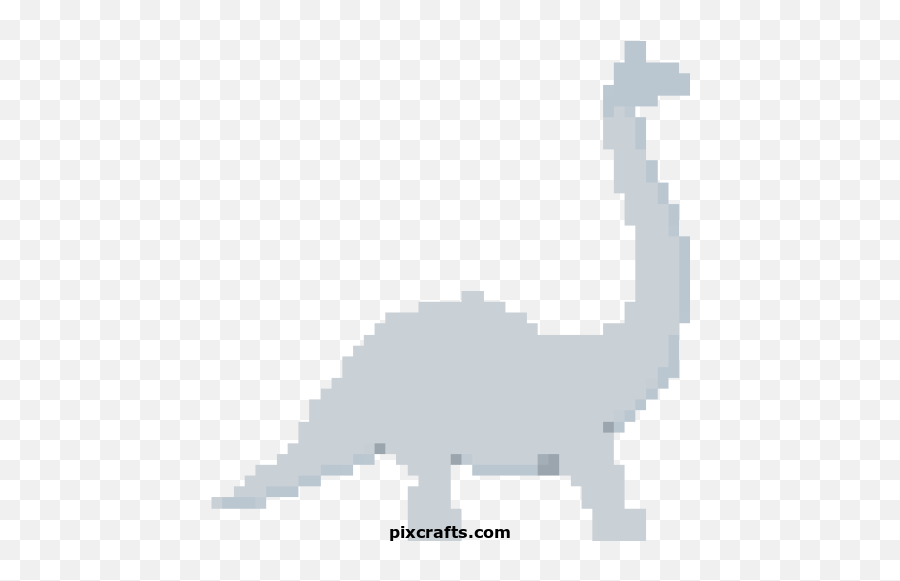 Dinosaur - Printable Pixel Art Easy Cross Stitch Pattern Free Png,Brachiosaurus Png
