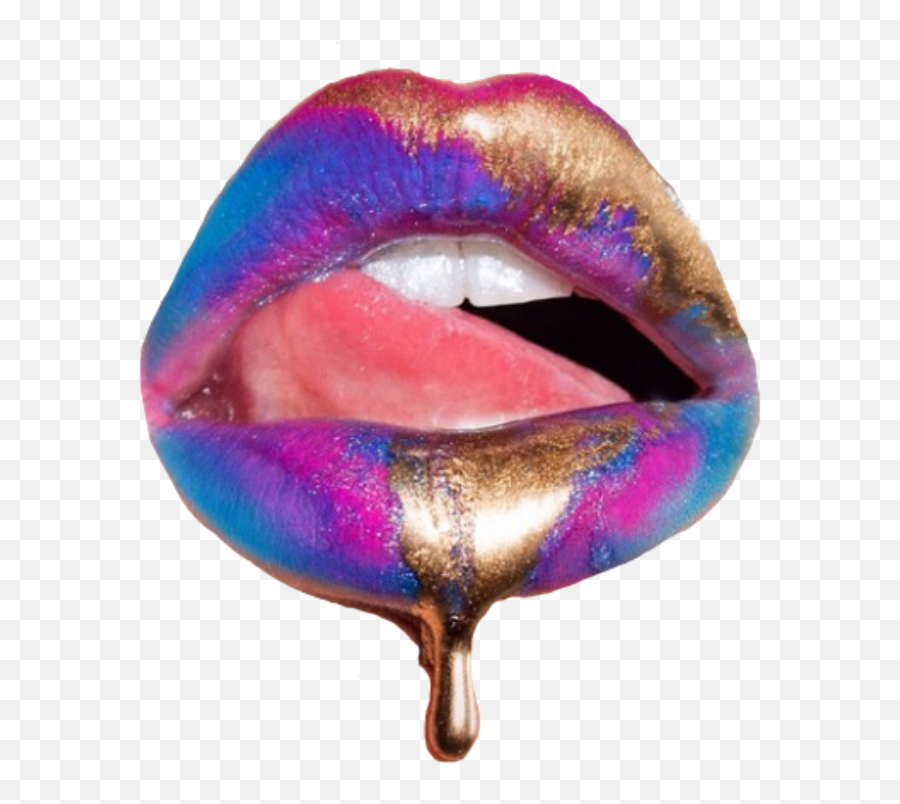 LA Dodgers Glitter Dripping Lips PNG – Handmade by Toya