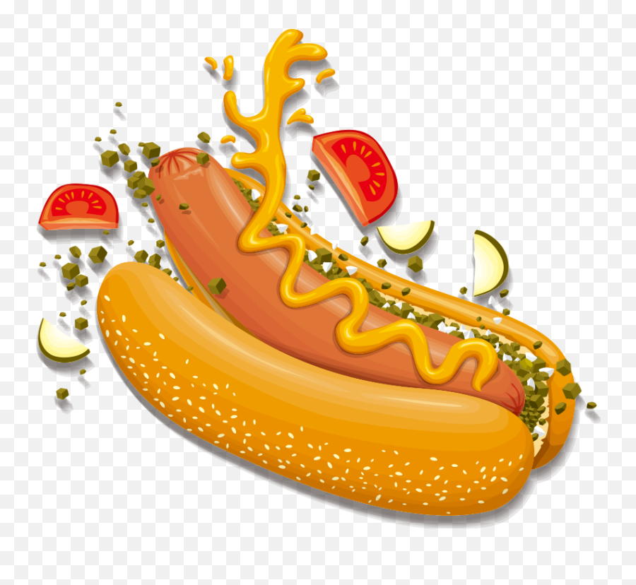 Download Barbecue Hot Vector Hamburger Dog Png File Hd - Hot Dog Vector Png,Hot Dogs Png
