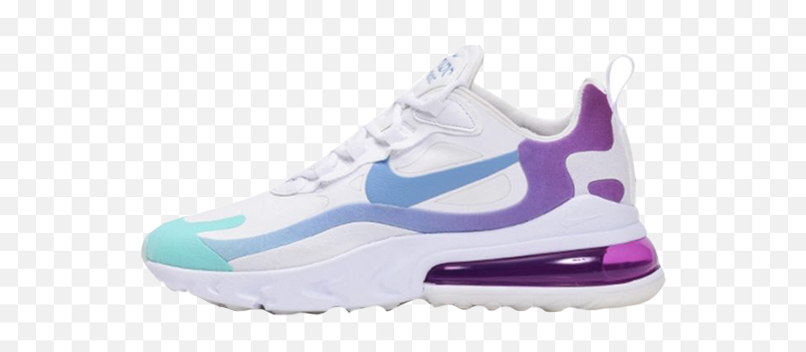 Nike Air Max 270 React White Gradient The Sole Womens - Nike Air Max 270 React Bleu Violet Png,White Gradient Png