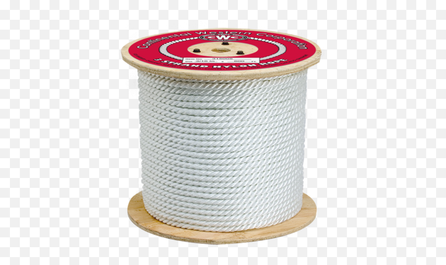 Cwc 3 - Strand Nylon Rope 14 X 600u0027 White Wire Png,Rope Transparent
