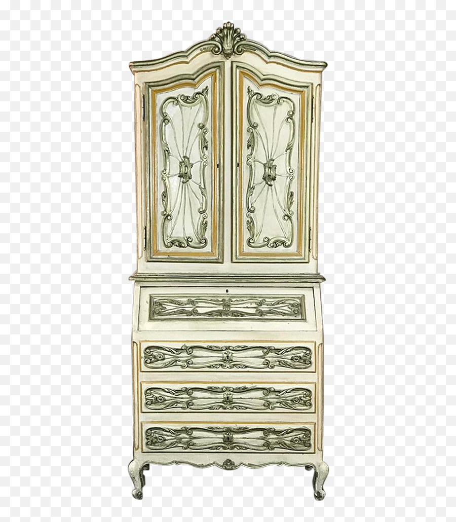 Hand Painted Secretary Bookcase - Drawer Png,Italian Hand Png