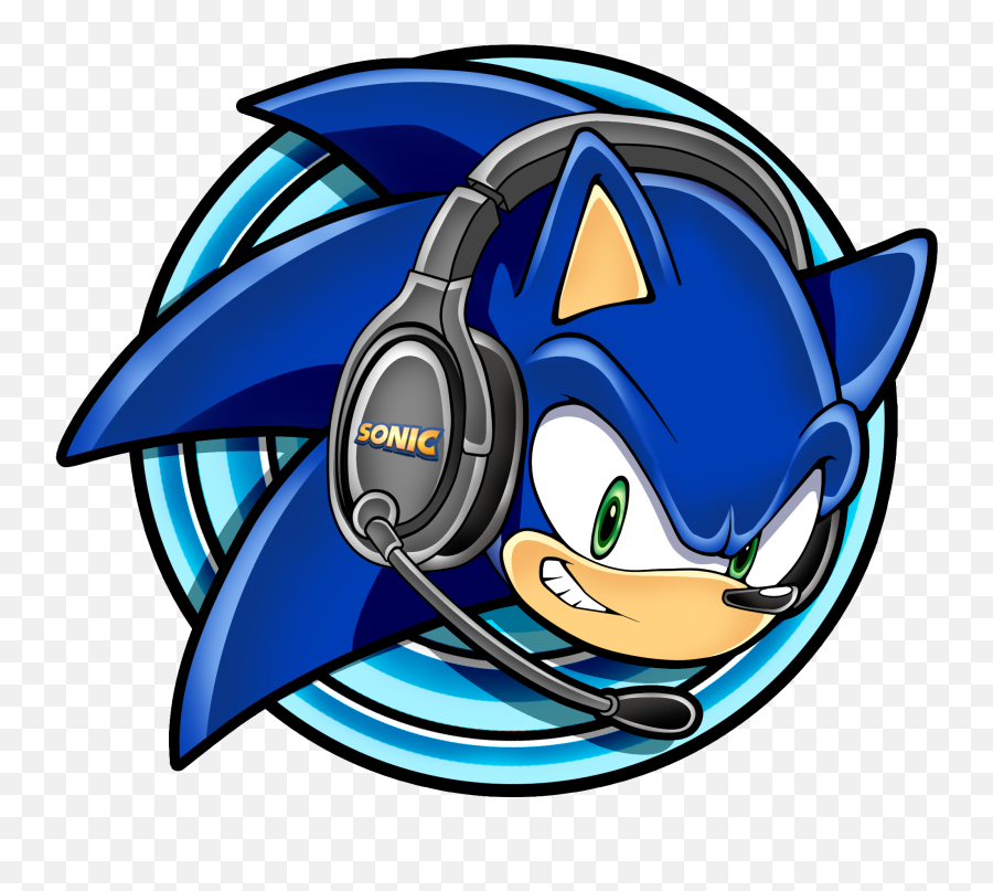 Sonic The Hedgehog With Sticker - Sonic The Hedgehog Wearing Headphones Png,Sonic The Hedgehog Logo Transparent