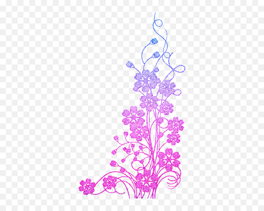 Flower Line Art Silhouette Glitter - Free Image On Pixabay Flor Con Brillos Png,Flower Line Png
