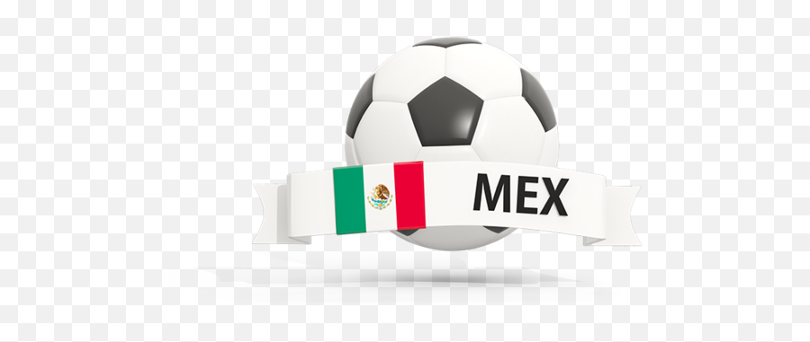 Football With Banner Illustration Of Flag Mexico - Tunisia Football Icon Png,Banner Icon Png
