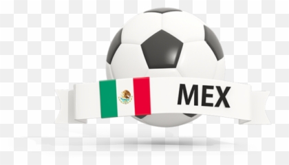 Football With Banner Illustration Of Flag Mexico - Tunisia Icon png