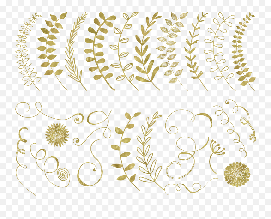 Download 67 Gold Foil Elements Example Image - Gold Circle Gold Leaf Design Png,Floral Circle Png