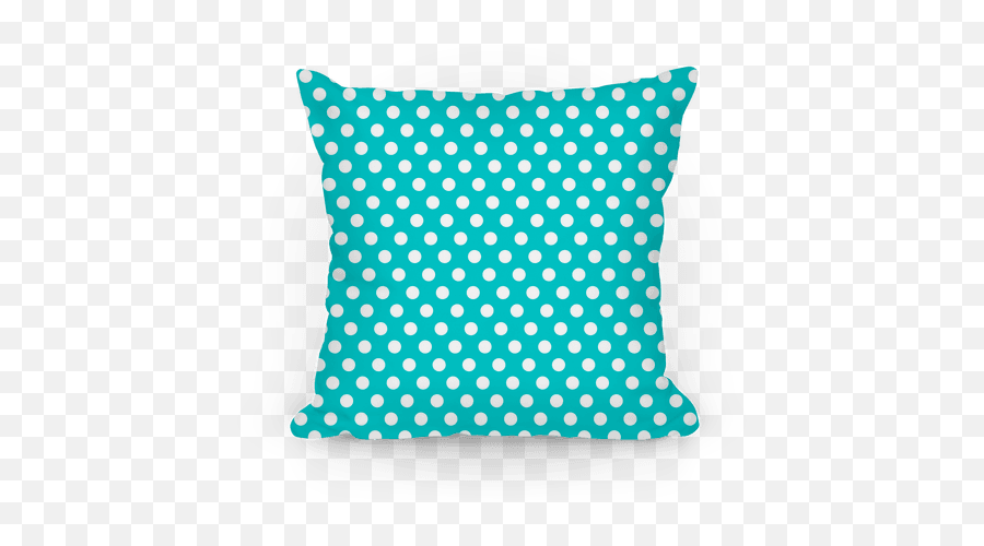 Teal Polka Dot Pattern Pillows Png