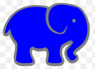 Blue Elephant Clip Art - Clip Art Png,Elephant Clipart Png