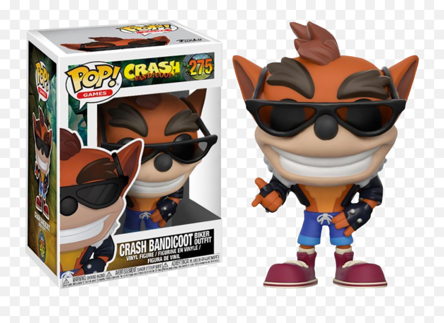 Crash Bandicoot Biker Outfit - Funko Pop Crash Bandicoot Png,Crash Bandicoot Transparent