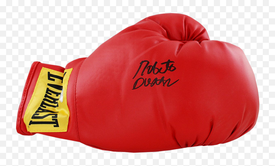 Details About Roberto Duran Signed Red Everlast Boxing Glove With Gold Wrist Patch - Boxing Glove Png,Boxing Gloves Transparent Background