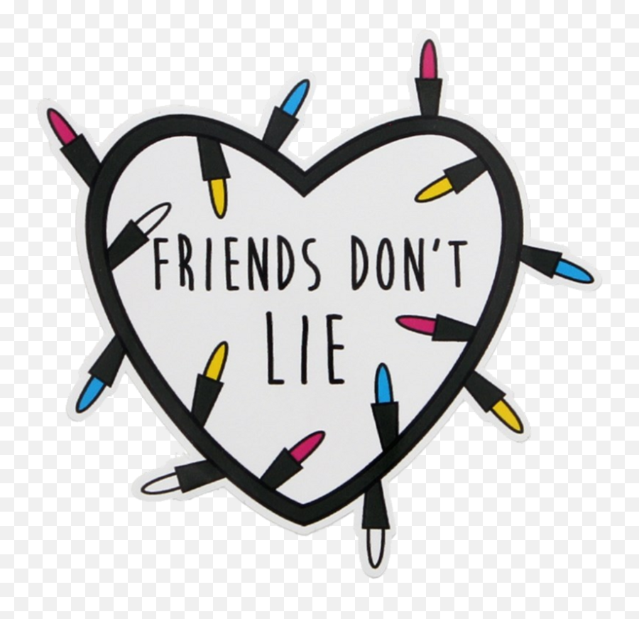 Free Png Happy Friendship Day - Konfest Stranger Things Friends Don T Lie Heart,Friends Clipart Png