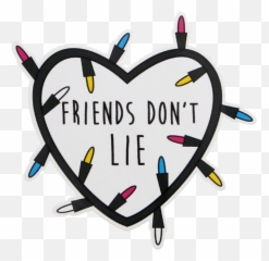 Free Png Happy Friendship Day - Konfest Stranger Things Friends Don T Lie Heart,Friends Clipart Png