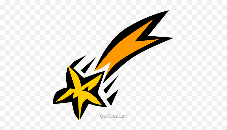 Shooting Star Royalty Free Vector Clip Art Illustration - Shooting Star Png,Shooting Star Logo