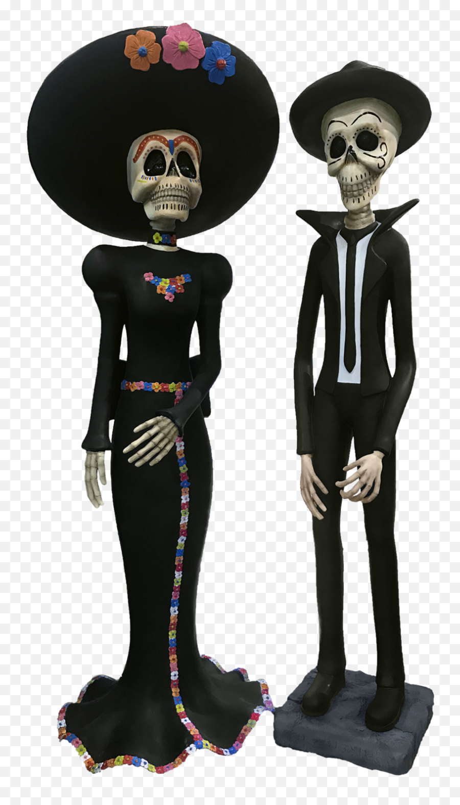 Día De Los Muertos - Skeleton Day Of The Dead Statues Png,Dia De Los Muertos Png