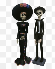Día De Los Muertos - Skeleton Day Of The Dead Statues Png,Dia De Los Muertos Png