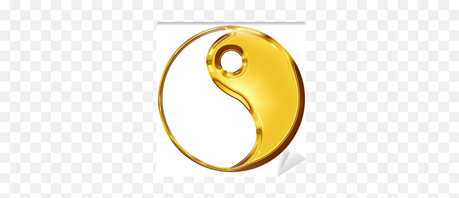 Golden Yin Yang Symbol Wall Mural U2022 Pixers We Live To Change - Yin Yang Png Transparent Gold,Yin Yang Symbol Png
