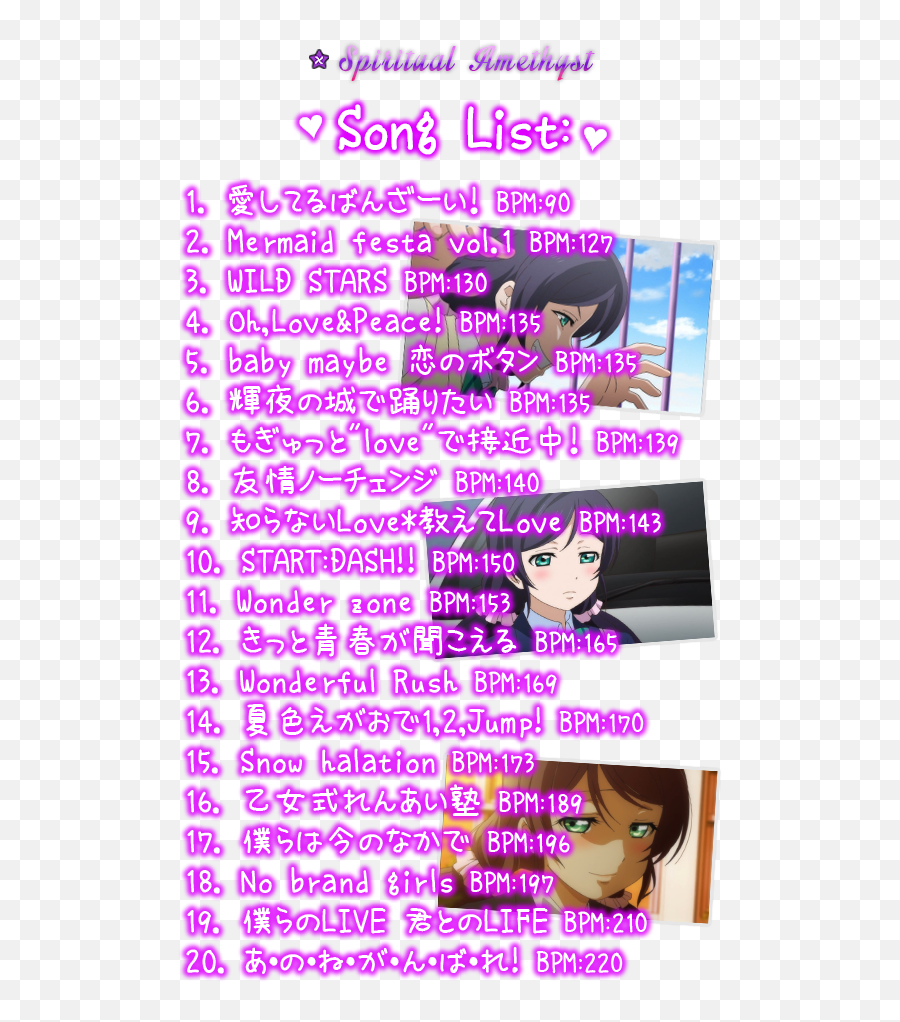 Tojo Nozomi Cvkusuda Aina - Love Live Nozomi Mix Songs Girly Png,Nozomi Tojo Png