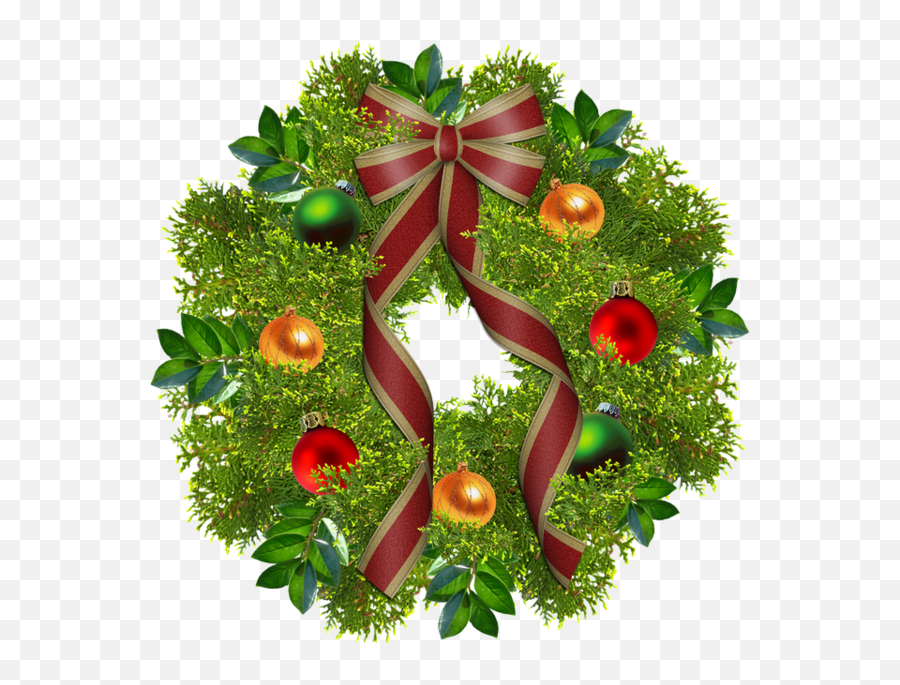 Wreath Christmas Garland Evergreen Fir - Christmas Wreath Clip Art Free Png,Christmas Ornament Transparent