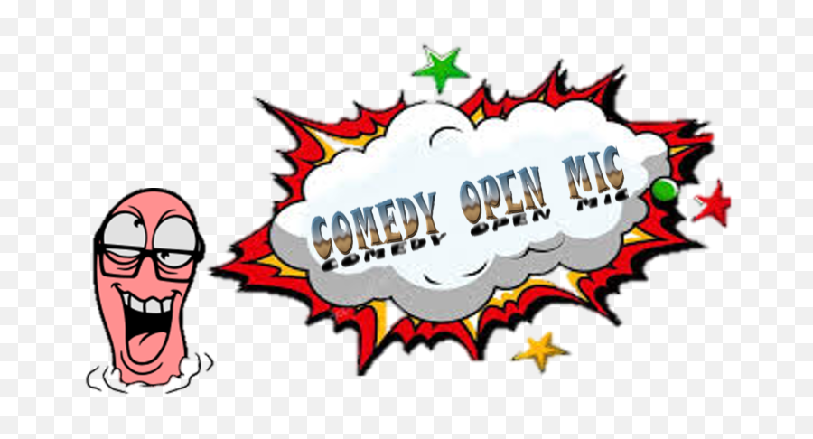 Logo Comedy Open Mic Clipart - Full Size Clipart 1680447 Comic Cloud Png Transparent,Microphone Logo