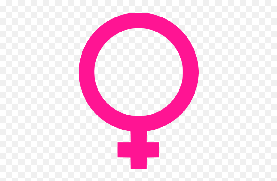 Deep Pink Female Icon - Pink Female Gender Icon Png,Female Icon Png