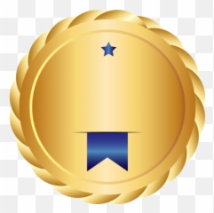 Gold Medal Round Png - Happy