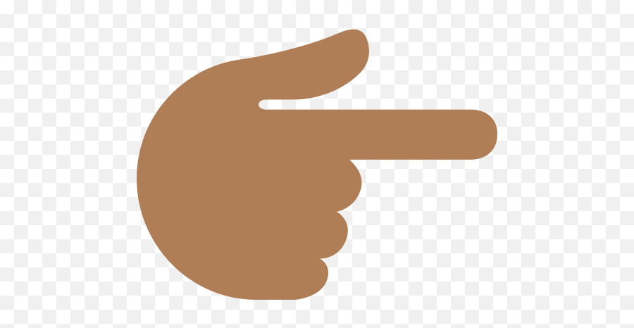 Backhand Index Pointing Right Medium - Dark Skin Tone Emoji Emoji Doigt Pointé Png,Pointing Finger Icon Png