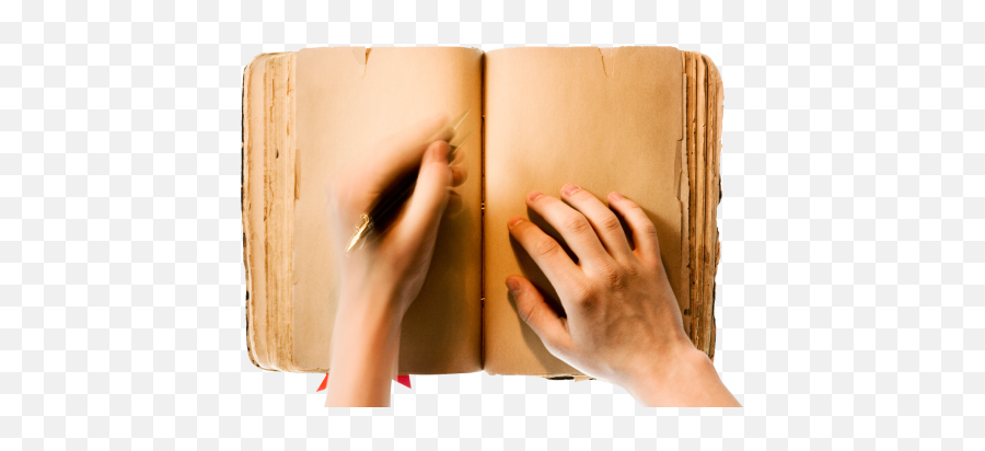 Writing In A Book Png Image - Hand Writing Book Png,Writing Png
