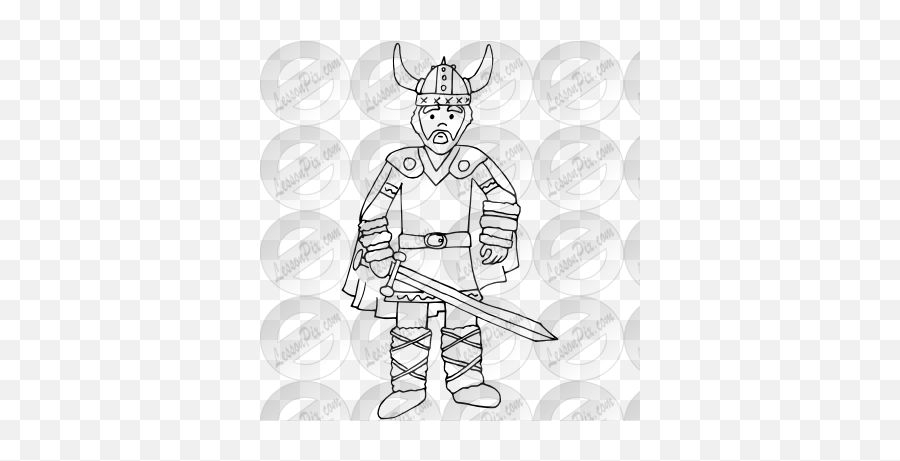 Viking Outline For Classroom Therapy Use - Great Viking Cartoon Png,Viking Png