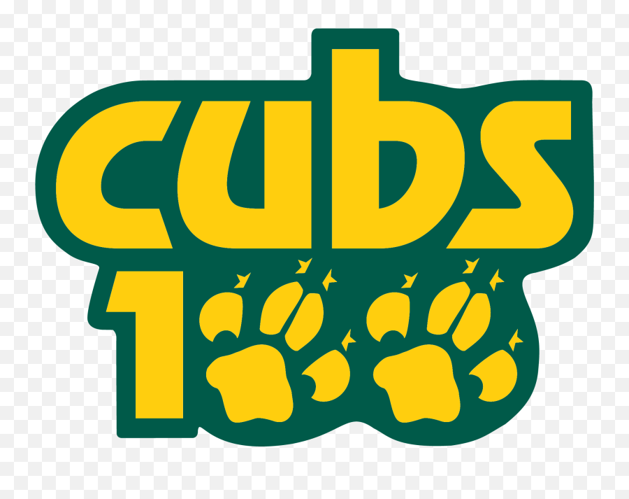 Download Hd Cubs100 Logo - Green Cymk Yellowcedit 100 Years Cubs 100 Png,Cubs Logo Png