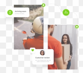 Last Mile Delivery - Food panda clone UberEats Language png