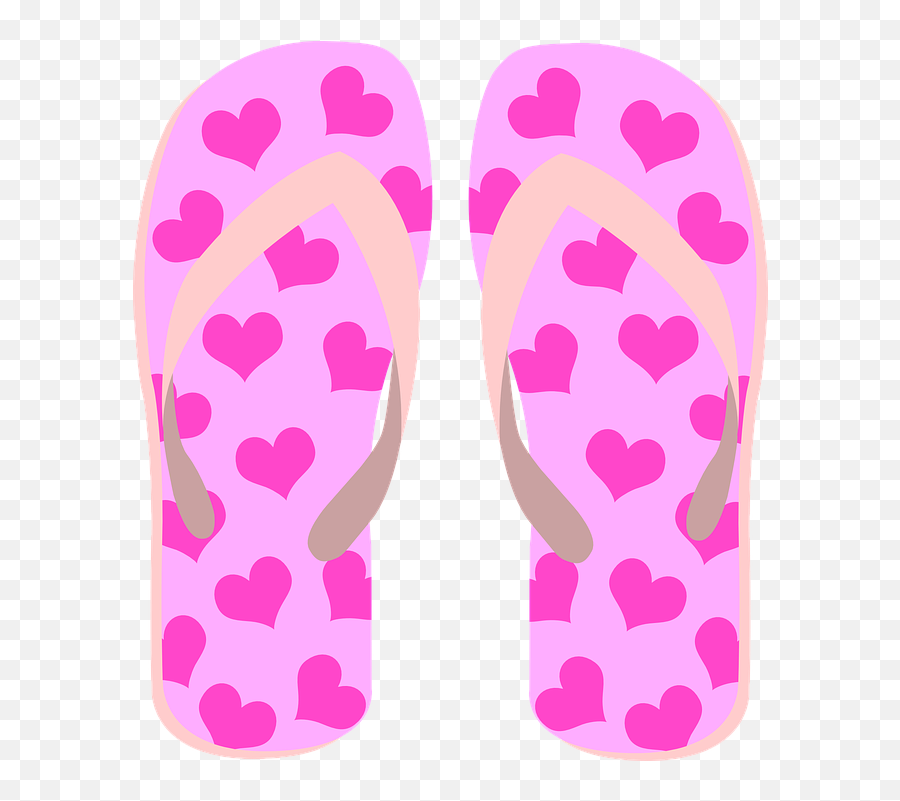 Transparent Hd Flip Flops - Pink Flip Flops Clip Art Png,Slippers Png
