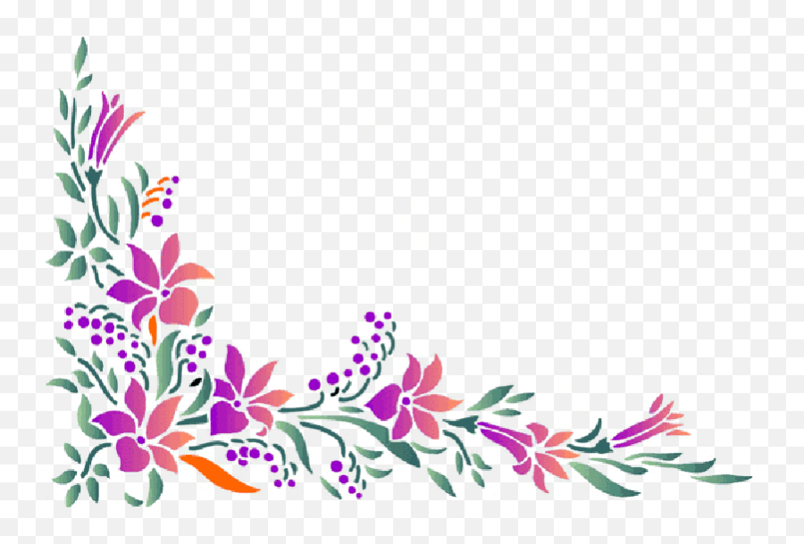 Free Flower Clipart Background - Free Clipart Floral Borders Png,Border Clipart Transparent