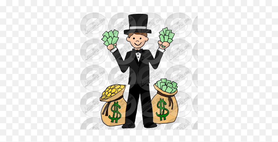 Rich Picture For Classroom Therapy Use - Great Rich Clipart Money Bag Png,Wealthy Icon