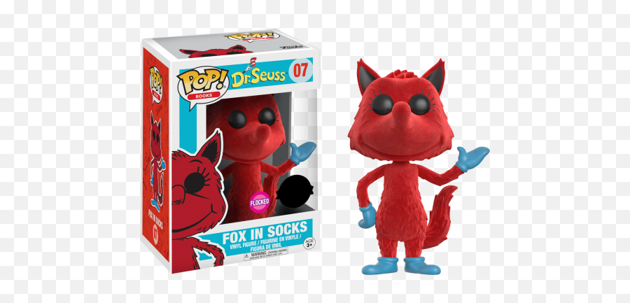 Dr Seuss - Fox In Socks Flocked Pop Vinyl Figure Fox In Socks Funko Pop Png,Dr. Seuss Png