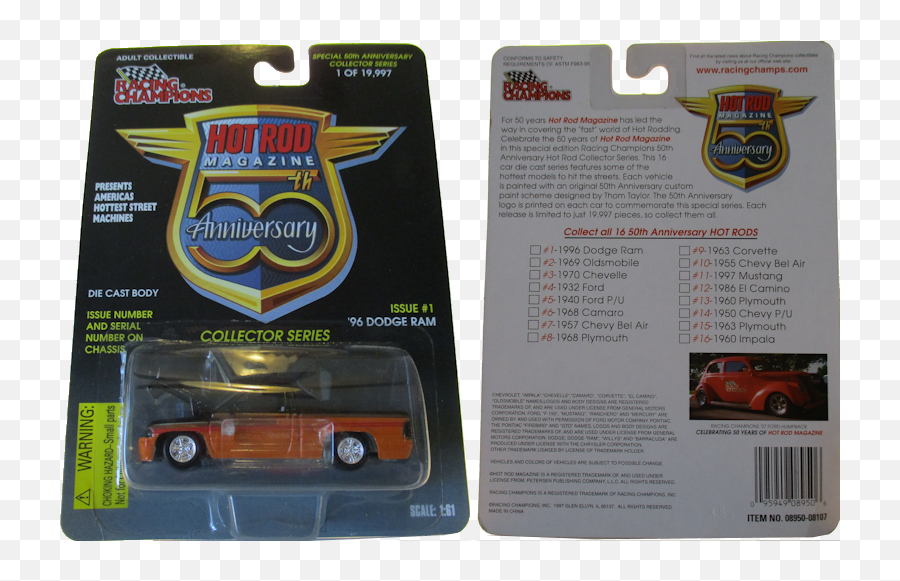 Racing Champions Hot Rod Magazine 50th Anniversary U002796 Dodge - Synthetic Rubber Png,Hot Rod Icon